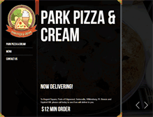 Tablet Screenshot of parkpizzacream.com
